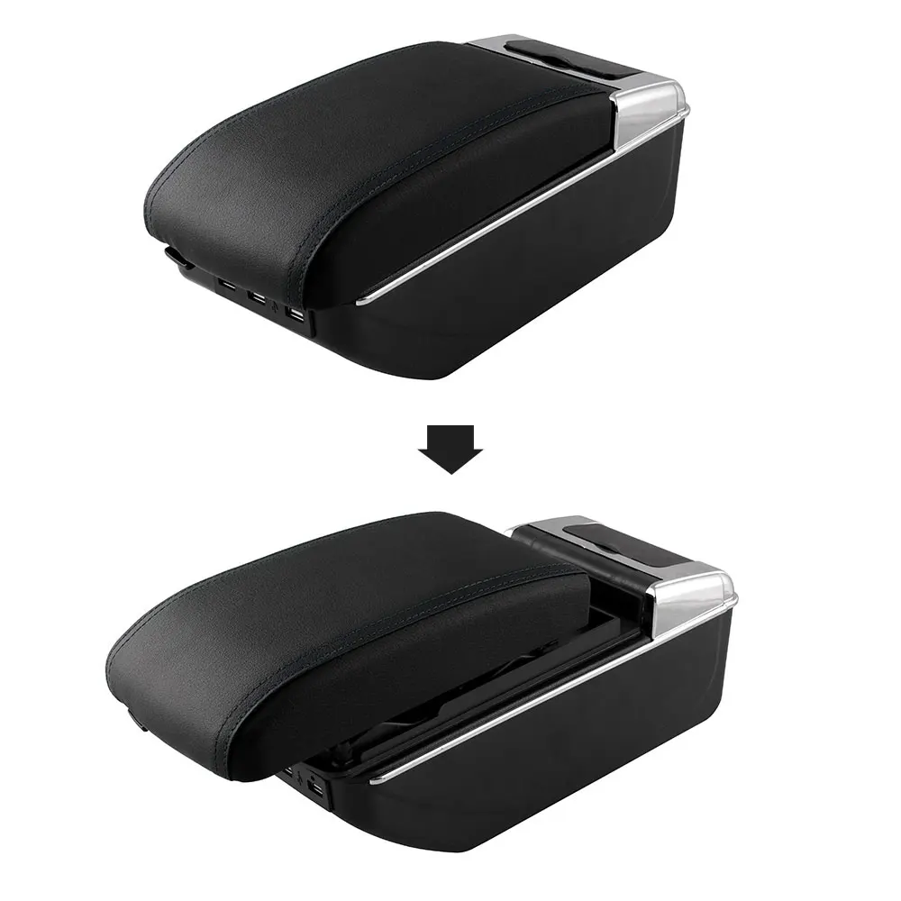 Кожаный подлокотник для Nissan Note центральный контейнер хранения с подстаканником