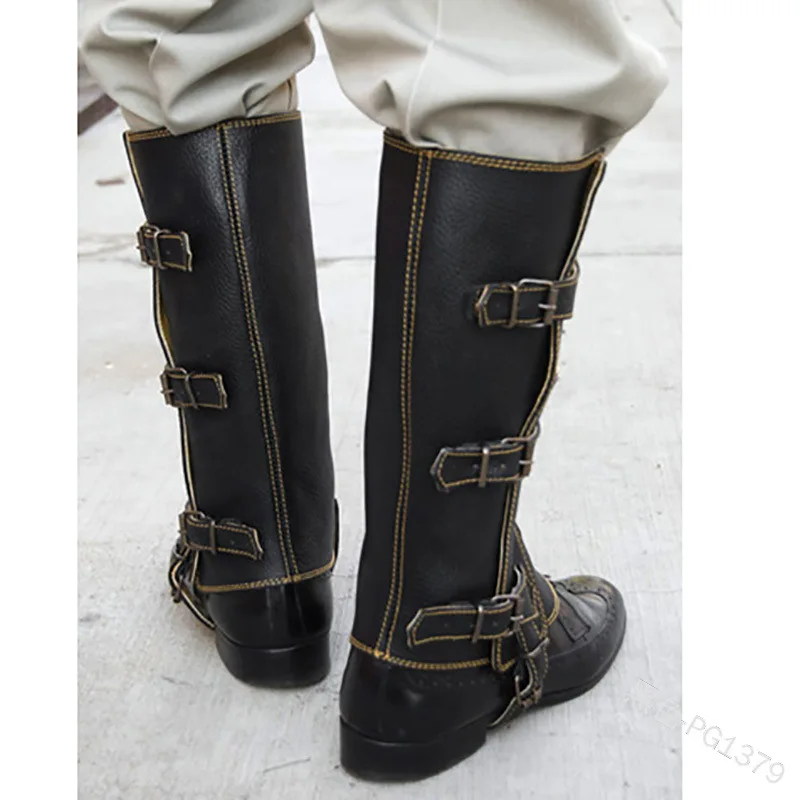 Стимпанк викингов кожаные браслеты средневековый Ретро ремень пряжка