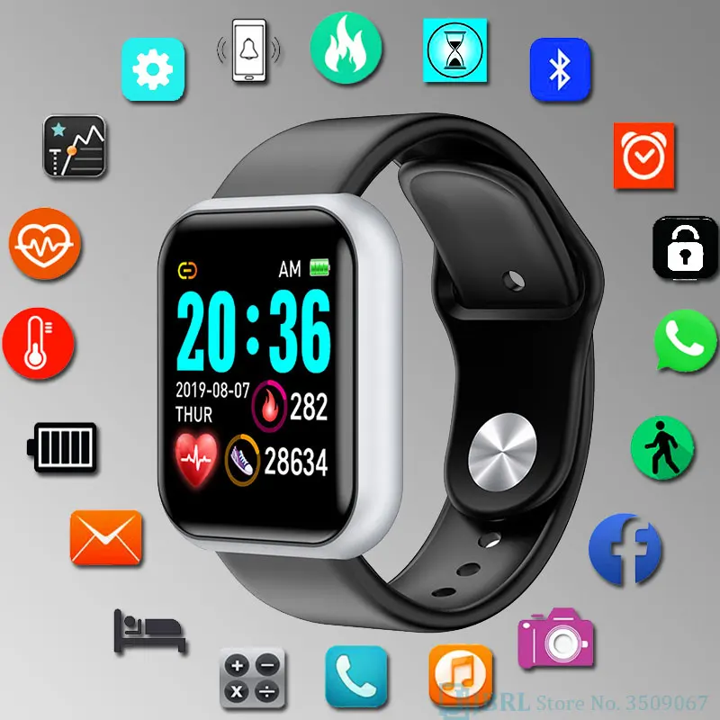 Спортивный смарт браслет для мужчин и женщин на Android IOS водонепроницаемые женские