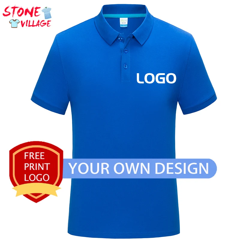 Мужская хлопковая футболка-поло с коротким рукавом принтом и вышивкой - купить по