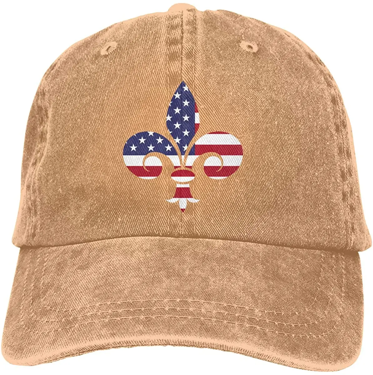

Proud to Be American Fleur De Lis Classic Adjustable Denim Cap Baseball Cap Hats for Women & Men