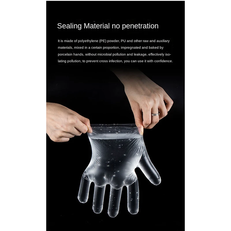100шт. Одноразовые перчатки прозрачные санитарные пищевые многофункциональные для кухни, готовки и уборки в доме.
