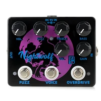 caline dcp 08 nightwolf fuzz overdrive effect pedal guitar accessories dual guitar pedal