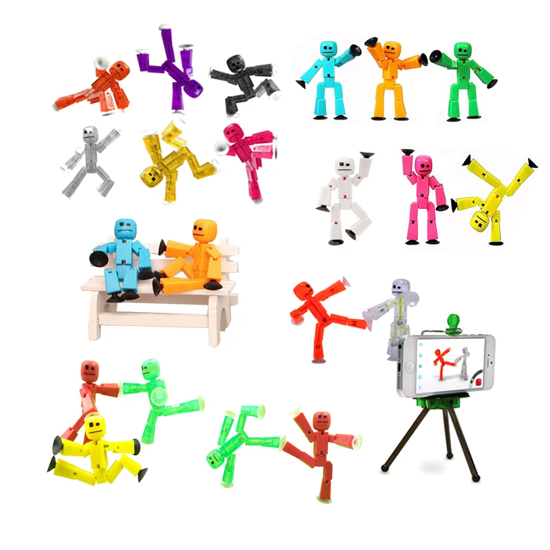 

5-8pcs Color Random Sucker Toy DIY Sticky Robot Anima Screen Animation Studio Action Figure Toy Kids Game Toys for Children Gift