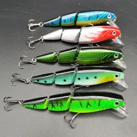 multi section minnow fishing lure set artificial hard bait multi jointed sections crankbait sea bass trolling carp fishing lures