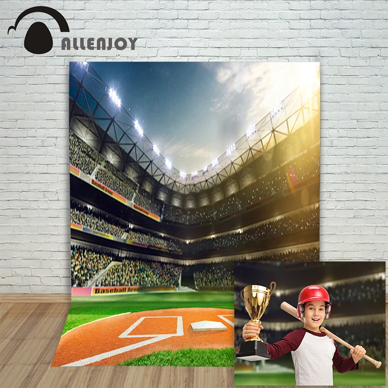 

Allenjoy Photo Background photography backdrop Baseball game daytime green newborn photographic picture for the studio 150cm