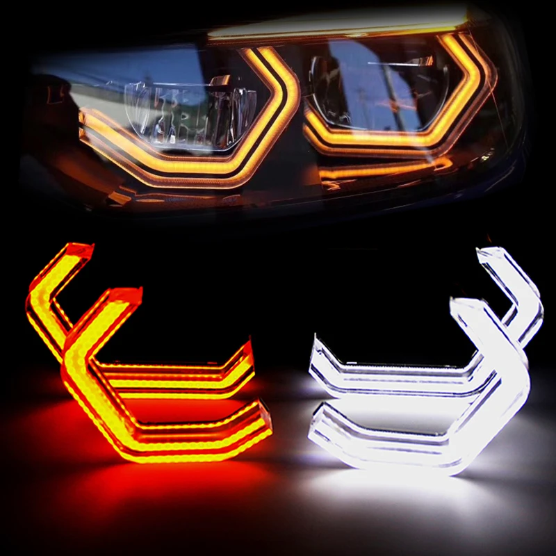 4 шт. светодиодный Ангельские глазки гало кольца автомобильный светильник