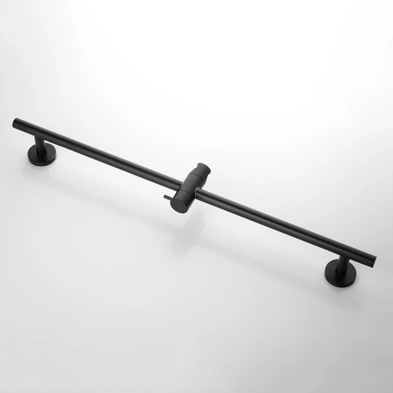 Матовая черная твердая латунная ручка для душа головка с регулируемой