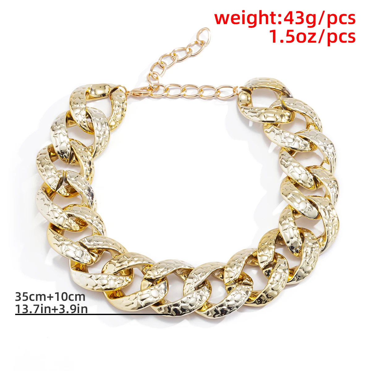 

Vintage Exaggerated Big Chunky Chain Choker Necklace for Women 2021 New CCB Plastic Women's Neck Chain Necklace Couple Jewelry
