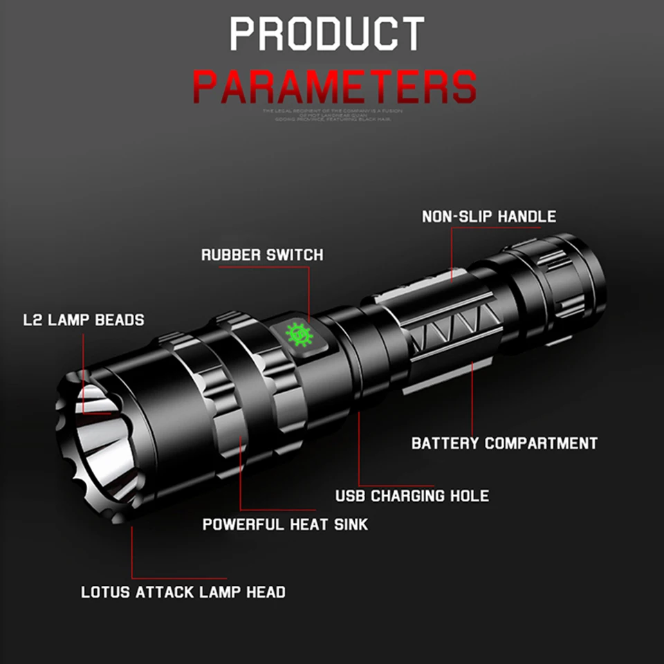 Охотничий светодиодный фонарик Litwod Z401002 Мощный тактический фонарь
