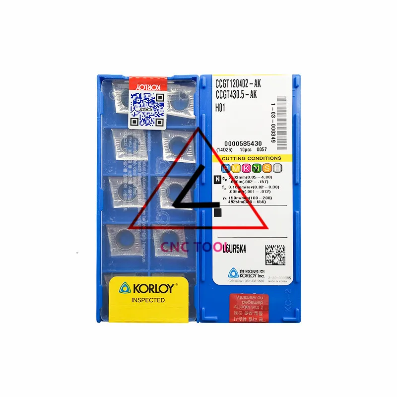

10 шт. оригинальных корейских режущих инструментов KORLOY CCGT120402-AK H01