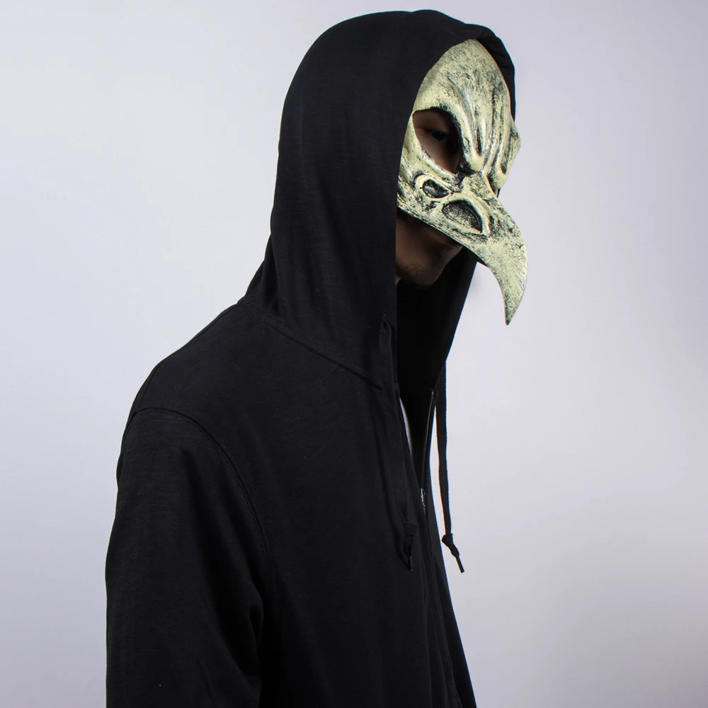 Карнавальная птица маска с клювом Косплей Животное Ворон панк половина лица