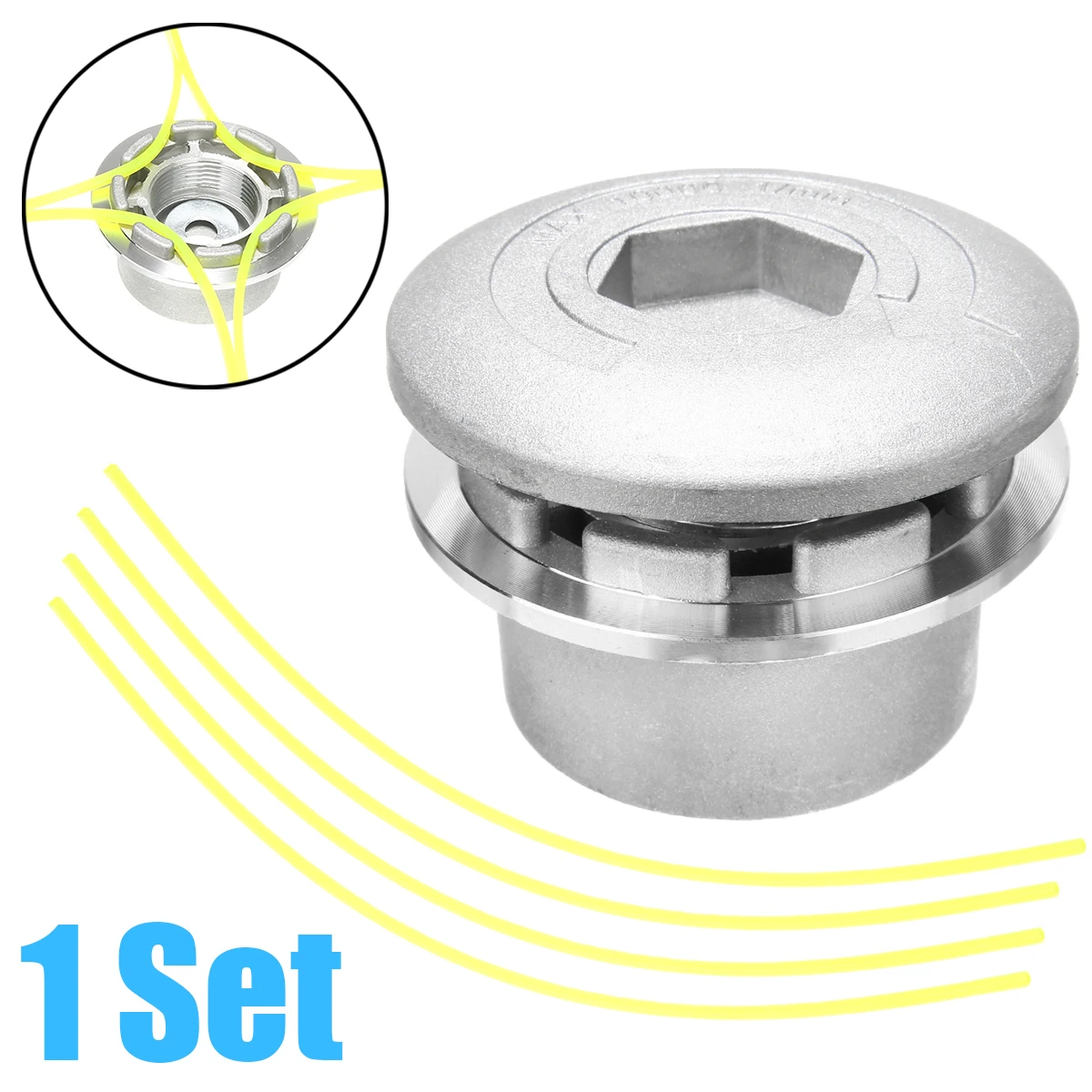 Новая алюминиевая триммерная головка кусторез с набором веревок универсальная