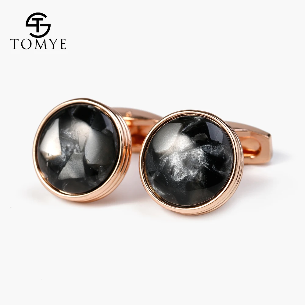

Cufflinks for Men TOMYE XK19S065 High Quality Fashion Round Shirt Cuff Links