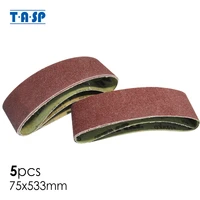 tasp 5pcs 75533mm aluminium oxide sanding belt 3x21 belt sander sandpaper woodworking power tools accessories
