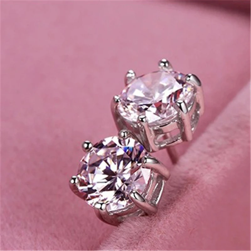 

Simple Cubic Zirconia Stud Earring Rose Gold Silver Color Fashion AAA+ CZ Stone Jewelry for Women Jewelry Brincos