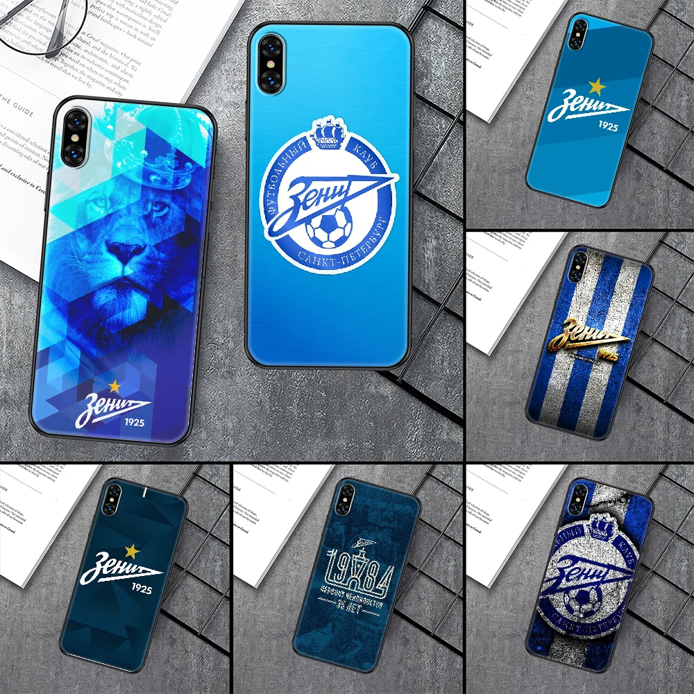 Чехол для телефона FC Football Zenites чехол iphone 5 5s se 2 6 6s 7 8 12 mini plus X XS XR 11 PRO MAX черный мягкий