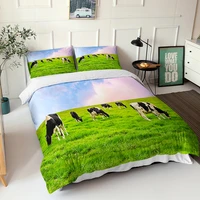 bed comforter cow print bedding set 3d bed linens home textiles with pillowcase king queen single double size duvet cover