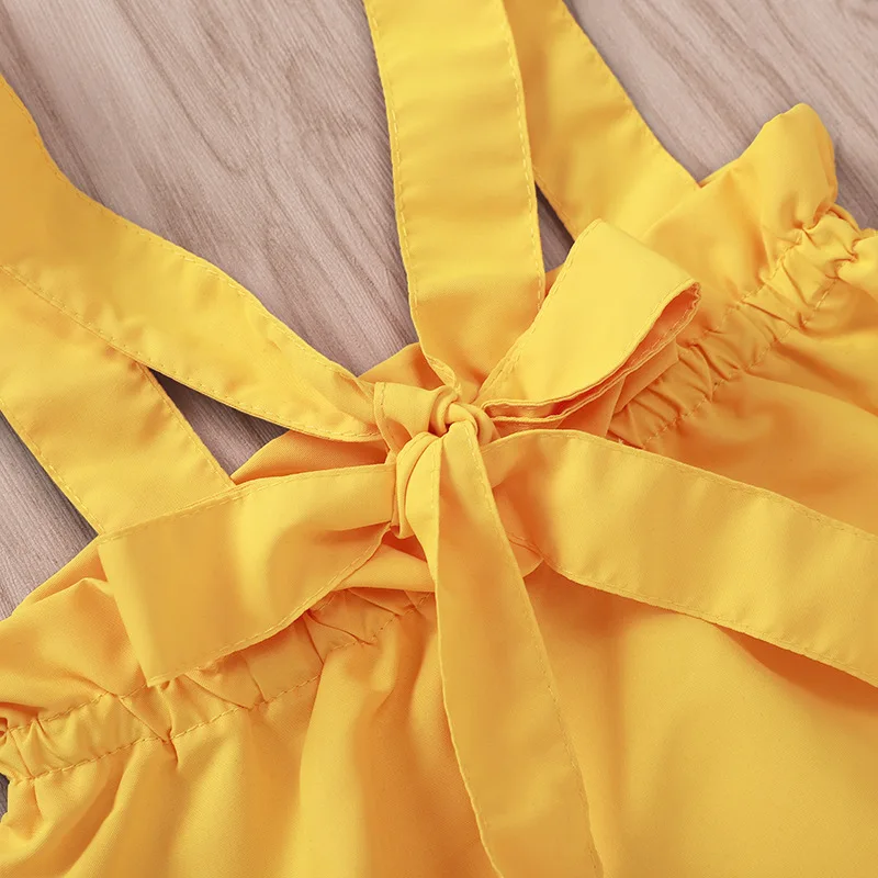 Комплект одежды для малышей с подсолнухом укороченный топ цветочным принтом +