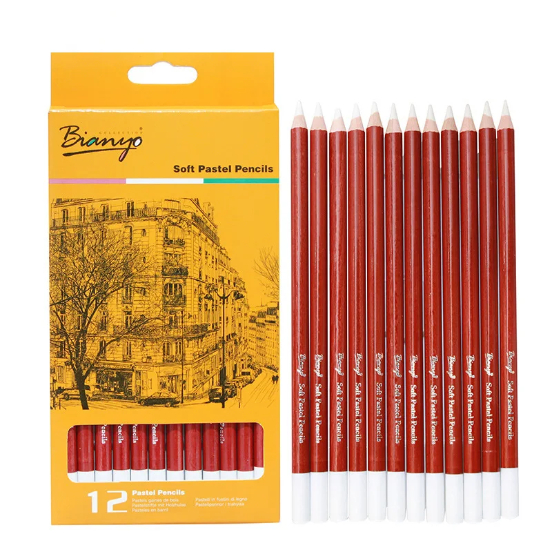 

Sketch Charcoal White Pencil 12pcs/Box Drawing Students Dedicated Exam Essential Art Supplies Free Shipping