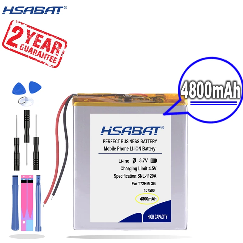 Новое поступление [HSABAT] 4800 мА/ч 357590 Замена Батарея для 7 &quotэффект Теслы 0 Вт