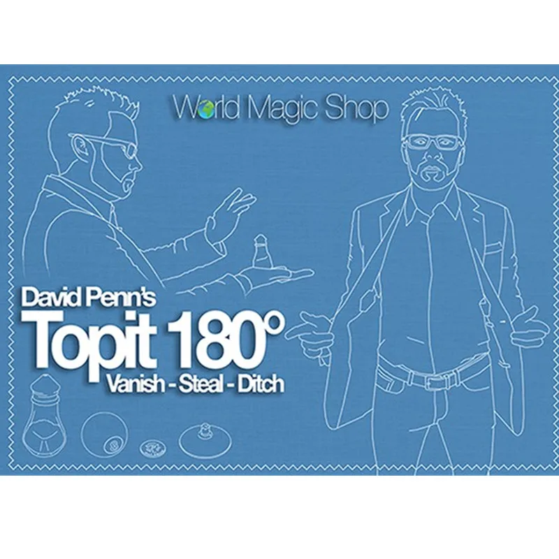 Topit 180 Gimmick от Дэвида Пенн-Волшебные трюки Магия Крупным планом иллюзия
