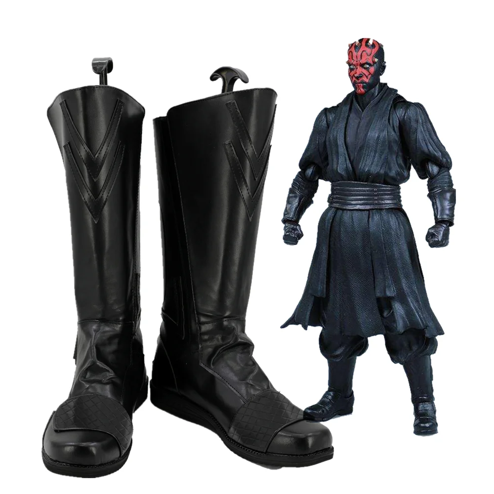 Мужские ботинки для косплея Star Cosplay Wa Darth Maul обувь из искусственной кожи высокого