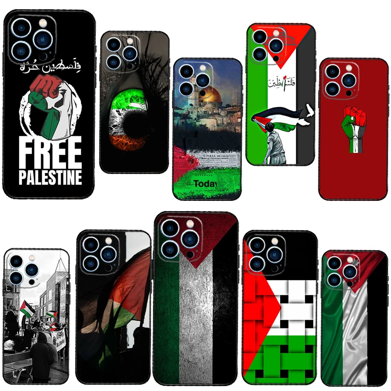 Чехол с флагом Палестины для iPhone 11 14 6S 7 8 Plus мягкий чехол телефона XR X XS 12 13 Pro MAX Mini -