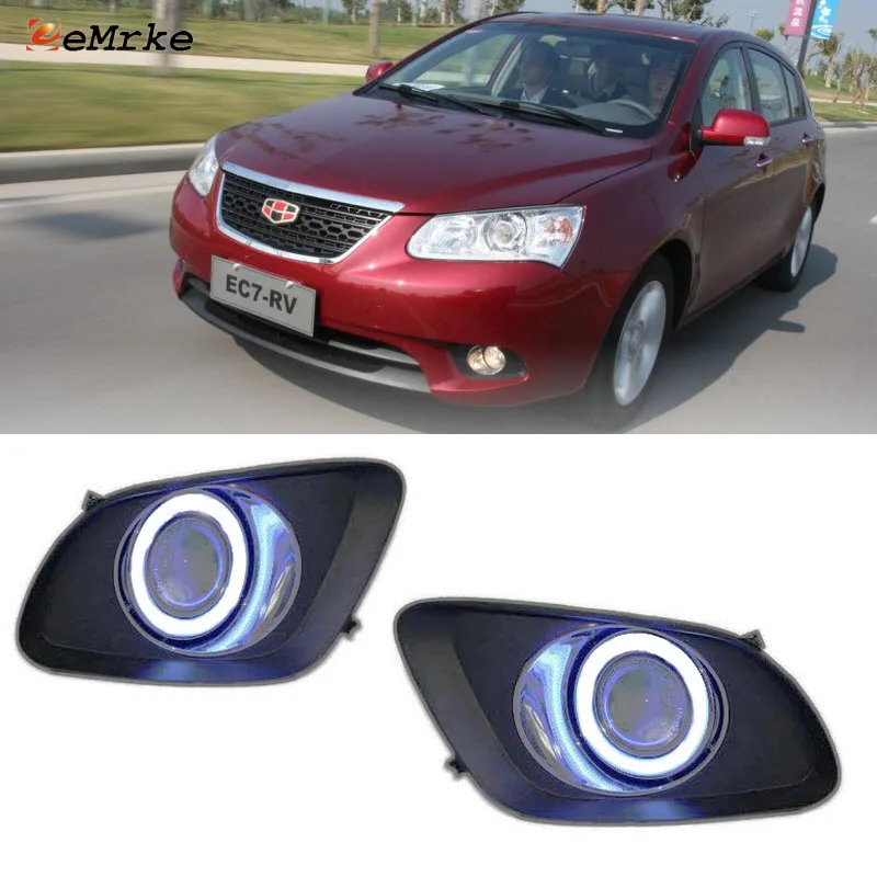 EEMRKE для Geely Emgrand EC7 (RV) хэтчбек 2 в 1 светодиодсветодиодный ангельские глазки DRL H11 55