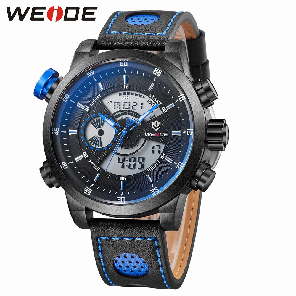 Часы WEIDE мужские Аналоговые повседневные спортивные цифровые водонепроницаемые