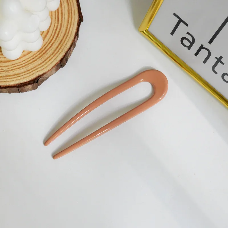 Новая модная простая шпилька в форме буквы U современная смола высокая шпилька, подходящая для всех случаев, волосы прически, для невесты, аксессуары для волос.