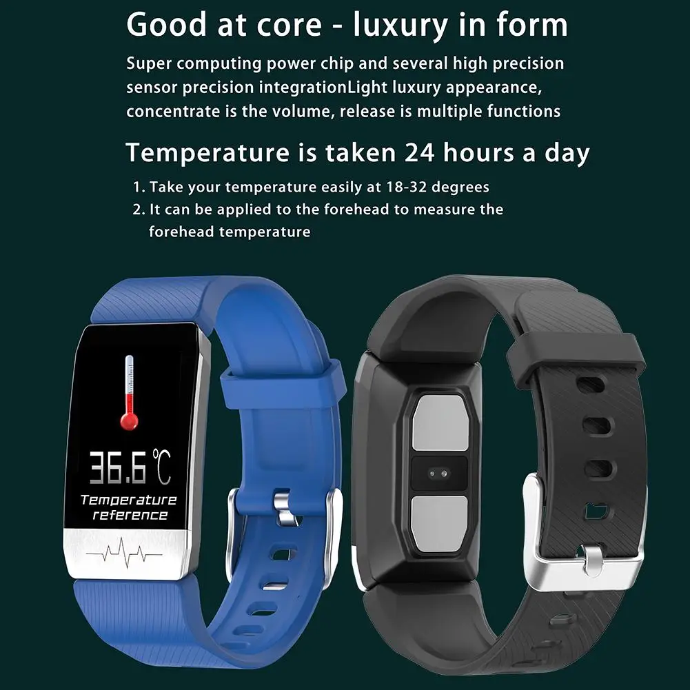 Новые умные часы Bluetooth мониторинг температуры тела спортивный смарт браслет