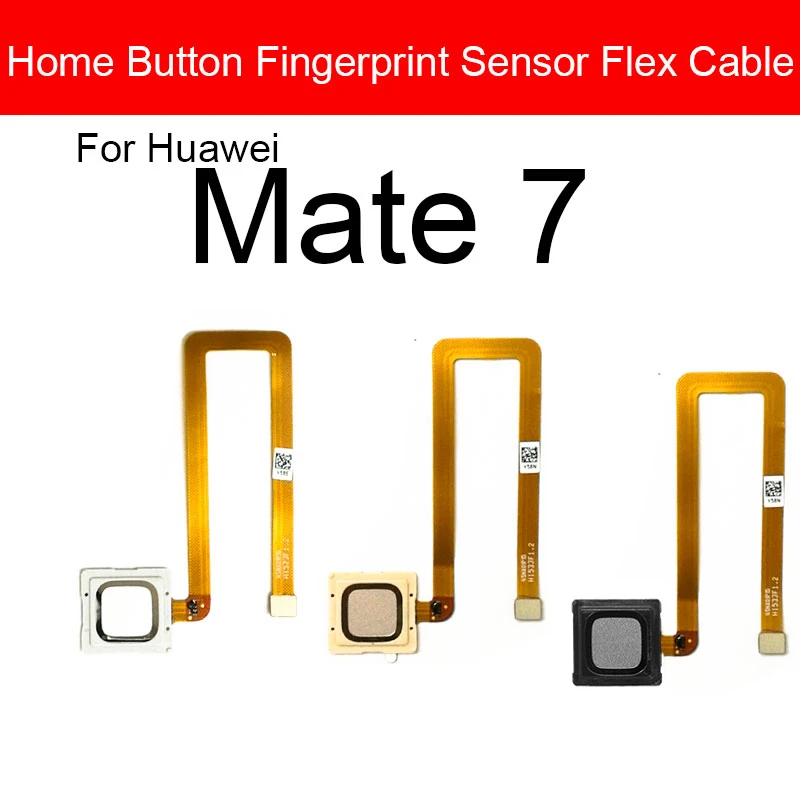 

Back Home Button FingerPrint For Huawei Ascend Mate 7 Mate7 MT7-TL10 Sensor Touch ID Fingerprint Flex Ribbon Repair Replacement