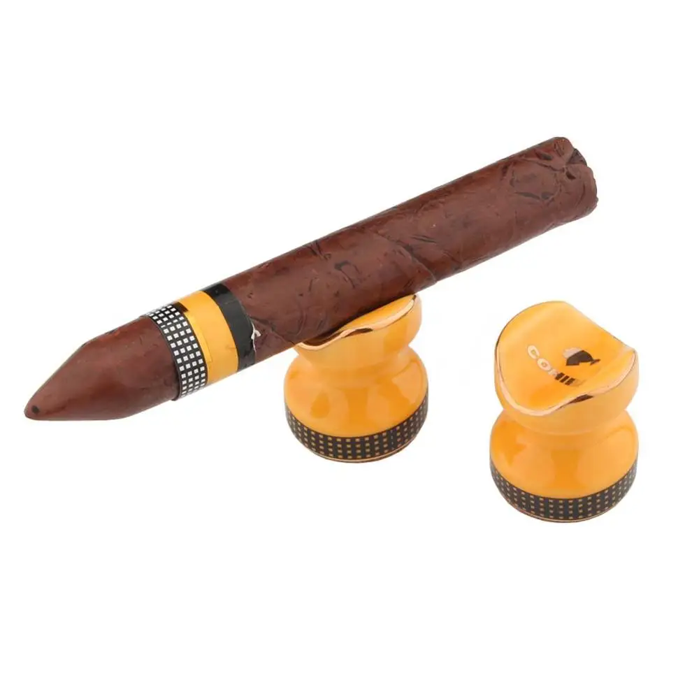 COHIBA керамическая подставка для сигар Карманный уличный пепельница мини-сигар