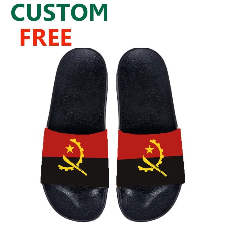 

Angola Custom Men Slippers Logo Print Summer Woman Slide Outdoor Sandals