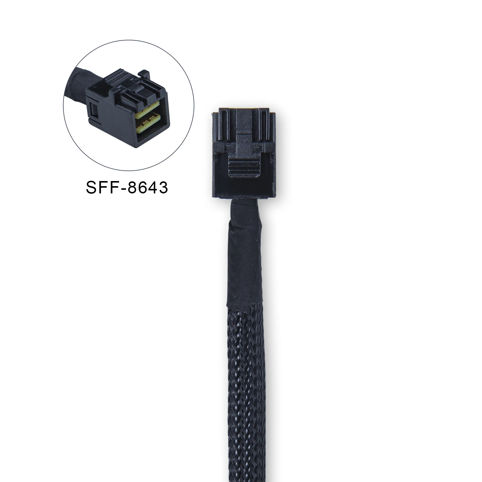 12G Internal Mini SAS HD SFF-8643 to SFF-8643 Cable, with Sideband, 100-Ohm, 1-m(3.3ft), 2 Pack