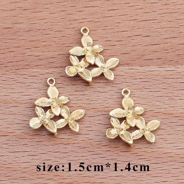M33609 GUFEATHER M336, ювелирные аксессуары, 18k позолоченный, diy кулон, форма цветка, ручная работа, diy серьги, изготовление ювелирных изделий, 10 шт./партия - Цвет: M33609