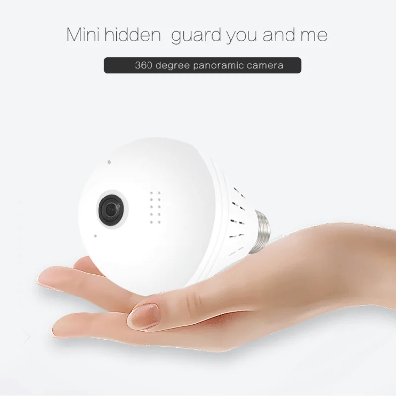 

960P 360Panoramic Degree LED Light 1080P Wireless Panoramic Home Security WiFi CCTV Fisheye Bulb Lamp IP Camera Two Ways Audio