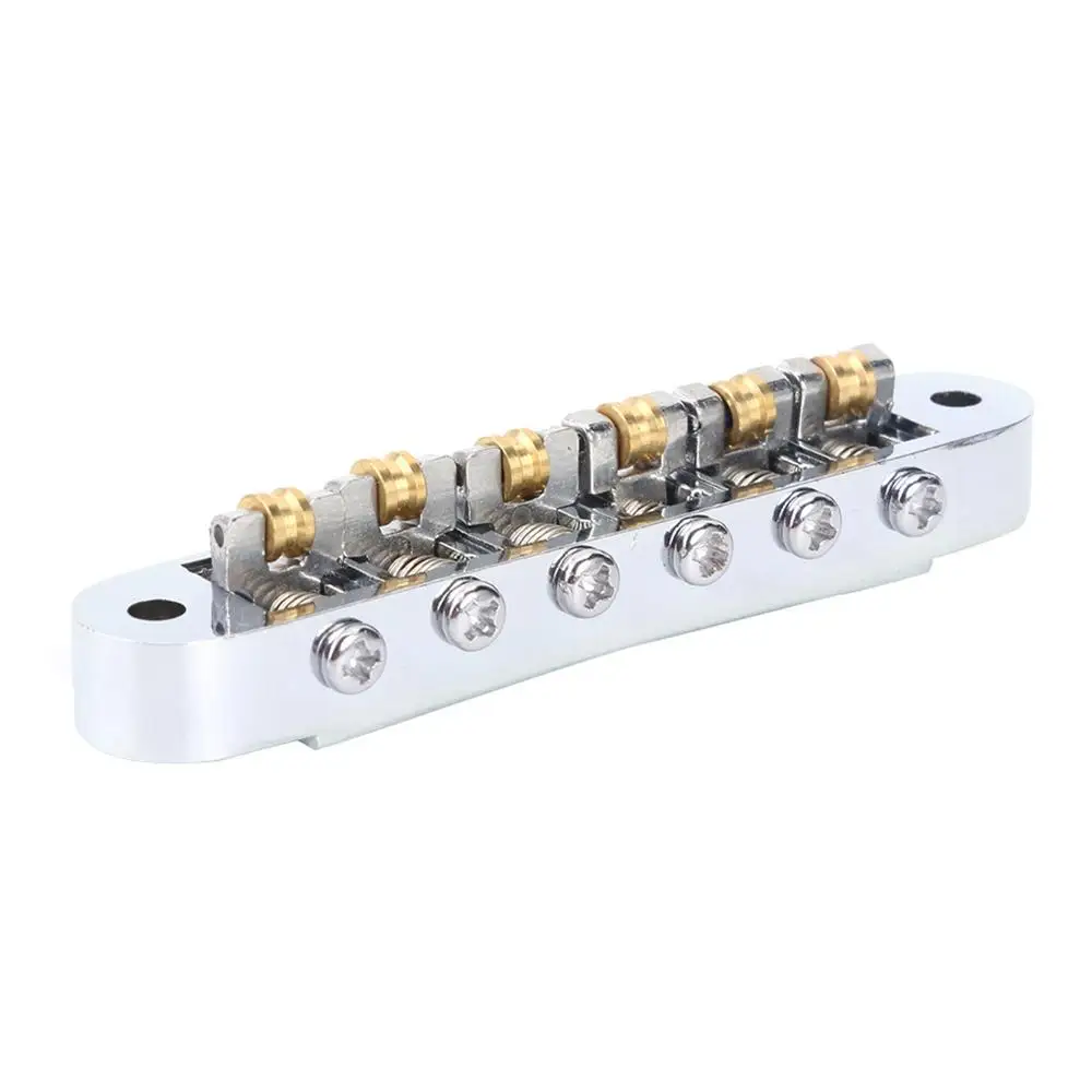 einstellbare tune o matic brücke roller sattel mit schrauben für lp epi elektrische gitarre instrumente gitarre gadgets silber free global s