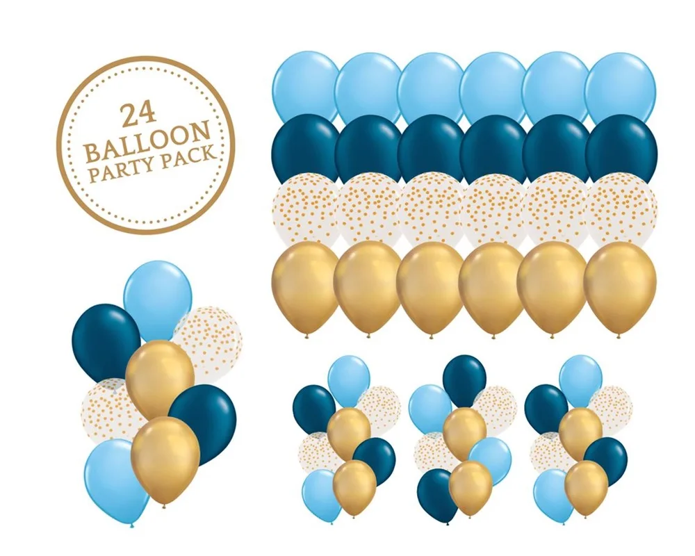 24 шт. розовые фиолетовые золотые латексные воздушные шары прозрачные с золотым