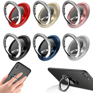 universal finger ring holder stand grip 360 degree rotating for mobile phone car magnetic mount phone back sticker pad bracket free global shipping