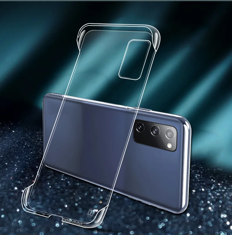 

Thin Transparent PC Hard Phone Case For Samsung Galaxy S20 S21 S22 FE S10 S9Plus Note 10 20 Plus A50 A70 Borderless Cover Case