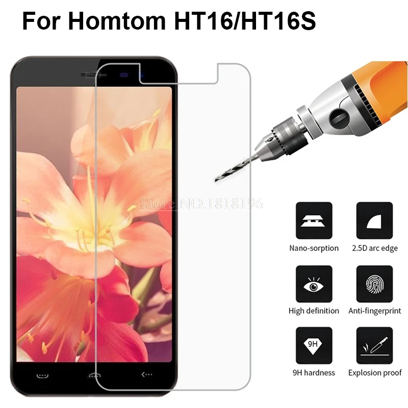 Закаленное стекло 9H для Homtom HT16 защитное премиум класса смартфонов HT16S HT 16S
