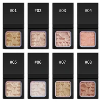 50pcs glow highlight palette private label makeup highlighter palette wholesale bulk cosmetics face highlighters bronzer