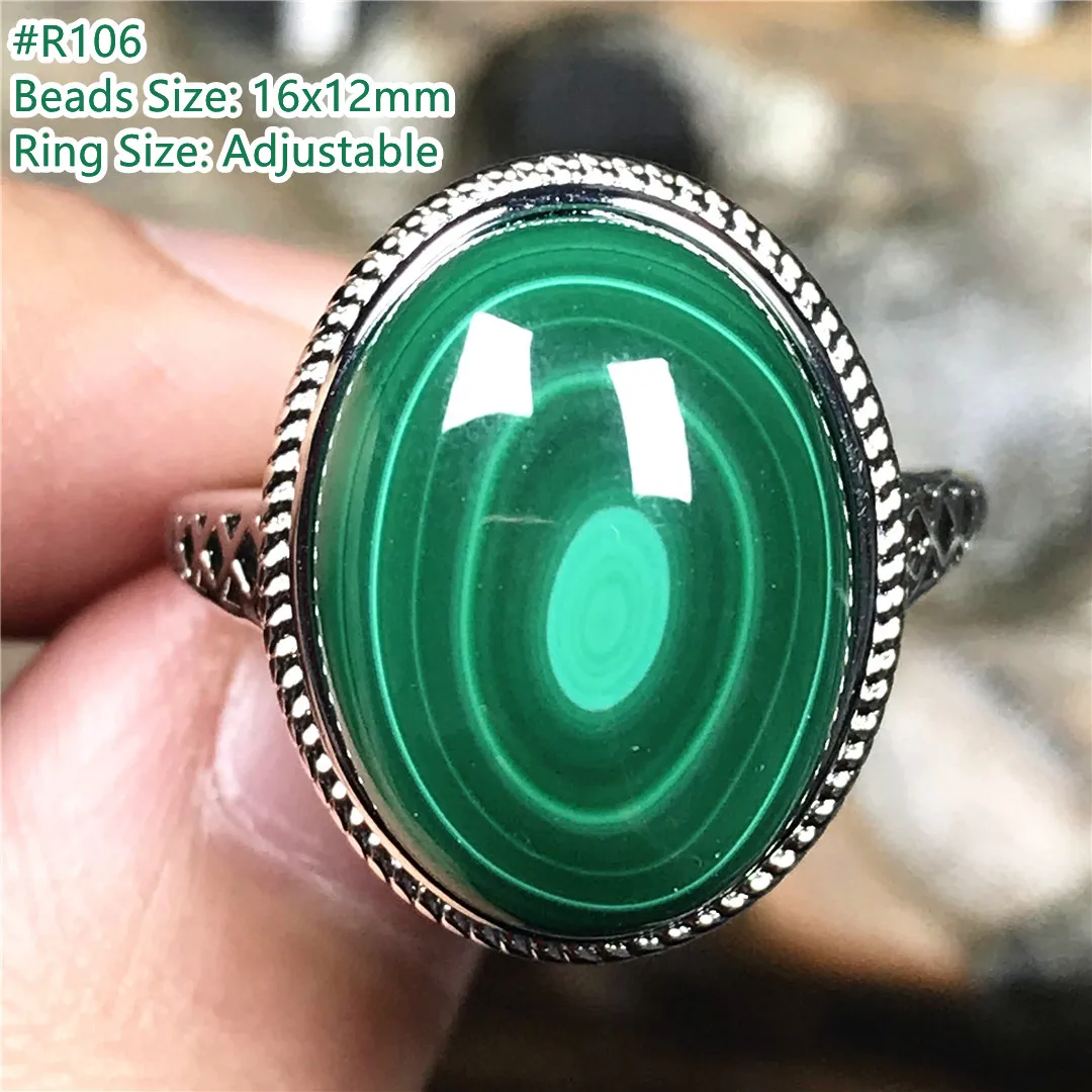 Топ натуральный зеленый Малахит хризоколла кольцо ювелирные изделия для женщин