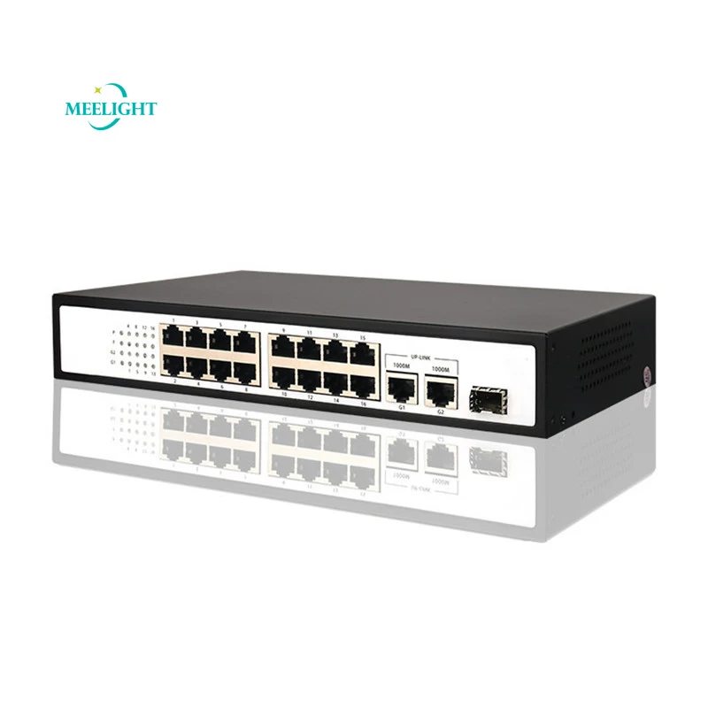 Коммутатор питания Poe на 16 портов 100 м 52 в 2 гигабитных порта uplink 1 порт для