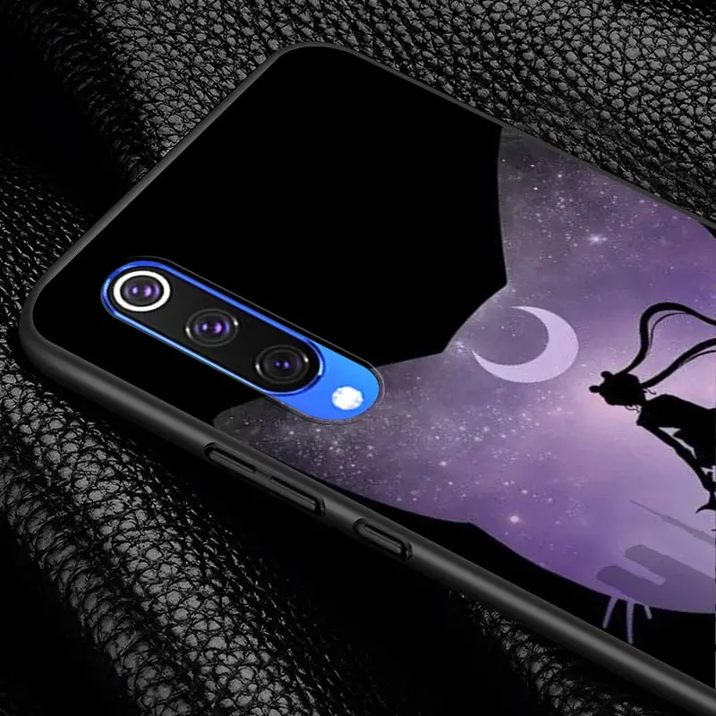 

sailormoon cat couple Shockproof Phone Case for Samsung Galaxy A90 A80 A70S A60 A50S A40 A20E A20 A10S Soft Black Cover