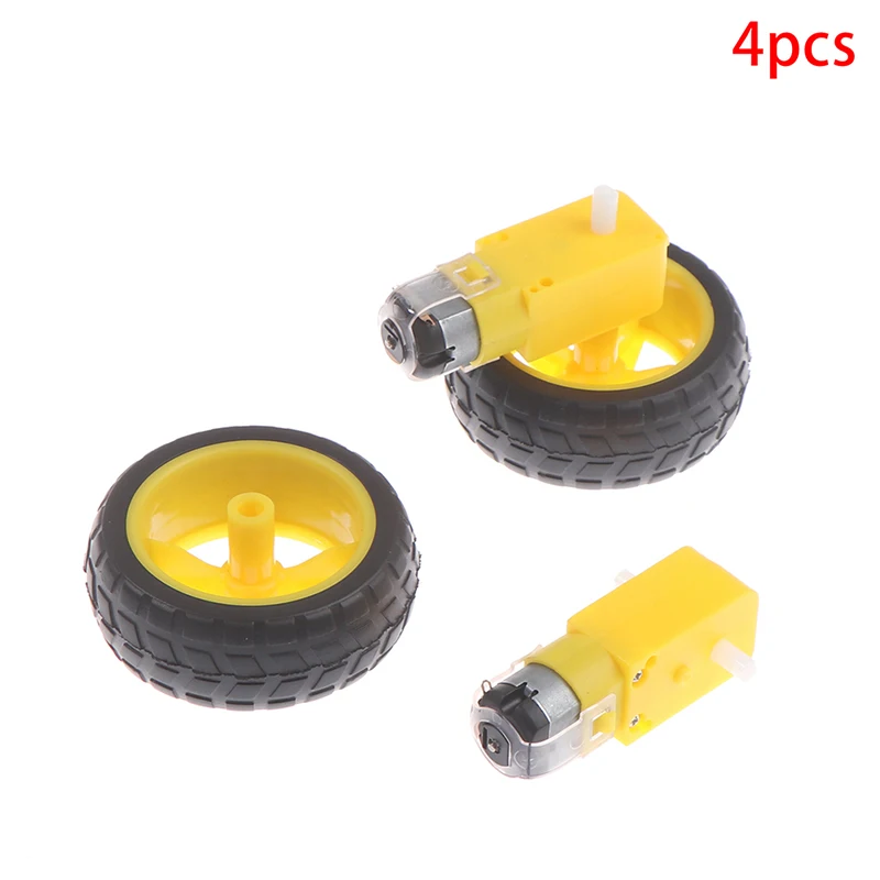 

4pcs 2 *TT motors + 2 *wheels Gear motor with the wheel for Arduino Smart Car Robot