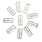 Набор из 10 сменных застежек для бюстгальтера, скользящие крюки для купальников, нижнего белья, бюстгальтеров, серебристые, 1 дюйм, ширина 25 мм