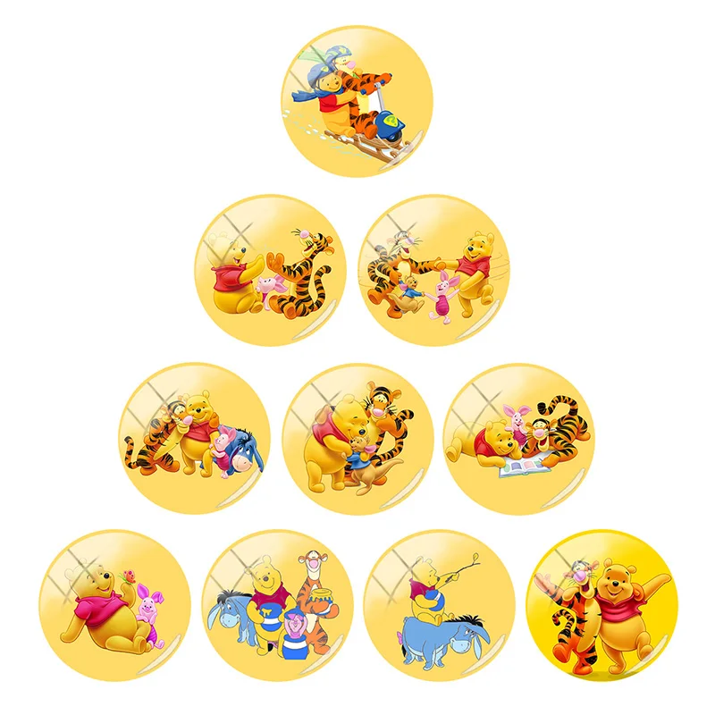 

Disney Winnie the Pooh Tigger 12mm/15mm/16mm/18mm/20mm photos to send friends cute glass cabochon dome flat back DIY jewelry